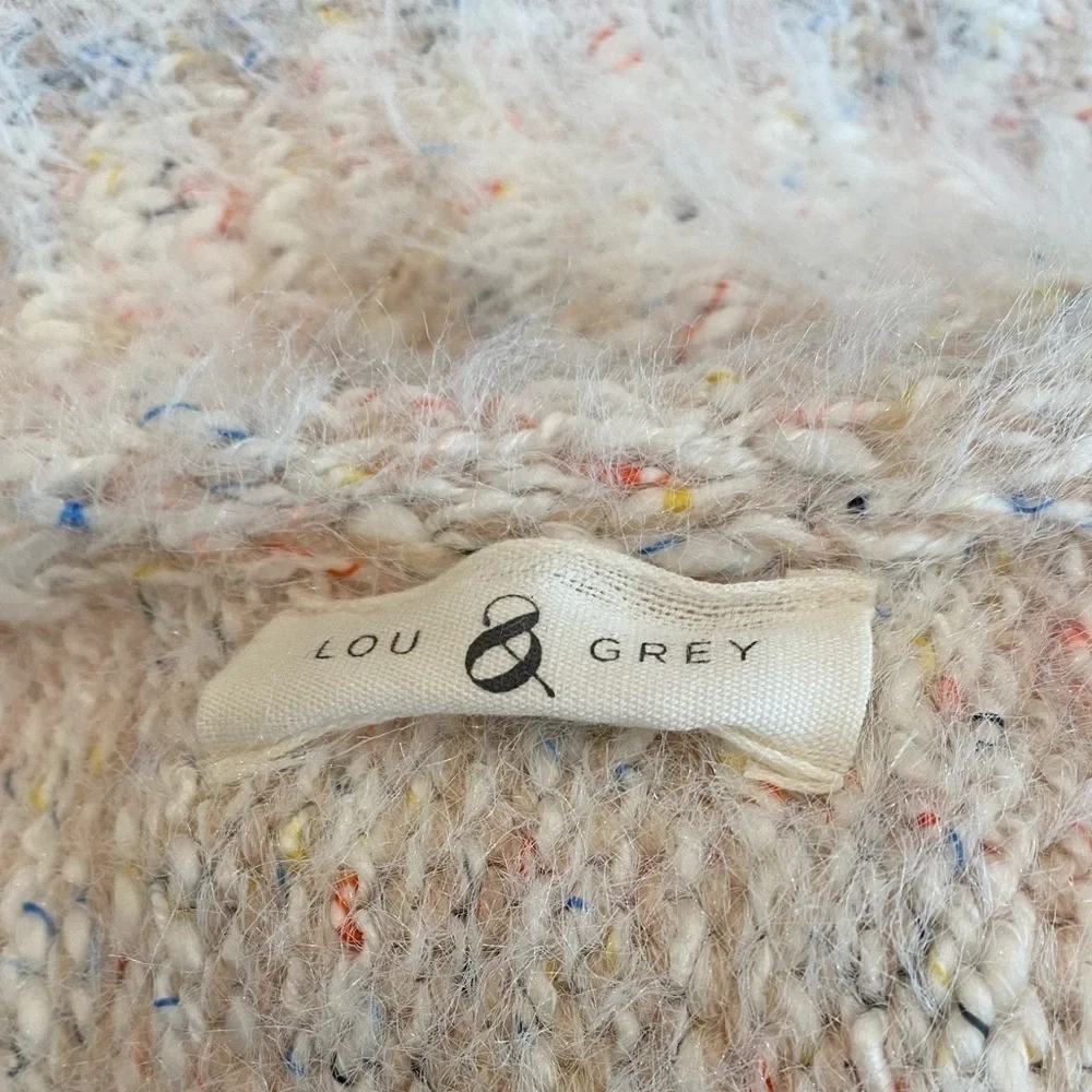 Lou & Grey Light Pink Speckled Fuzzy Scarf - One Size
